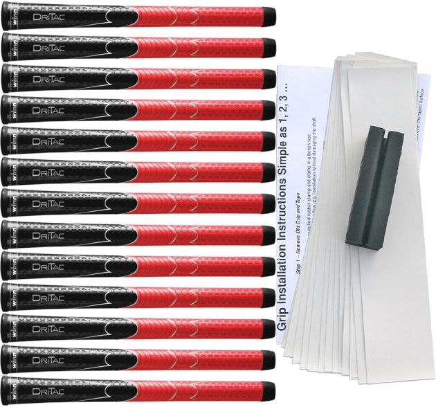 Winn Dri-Tac Men's Black/Red Grip Kit