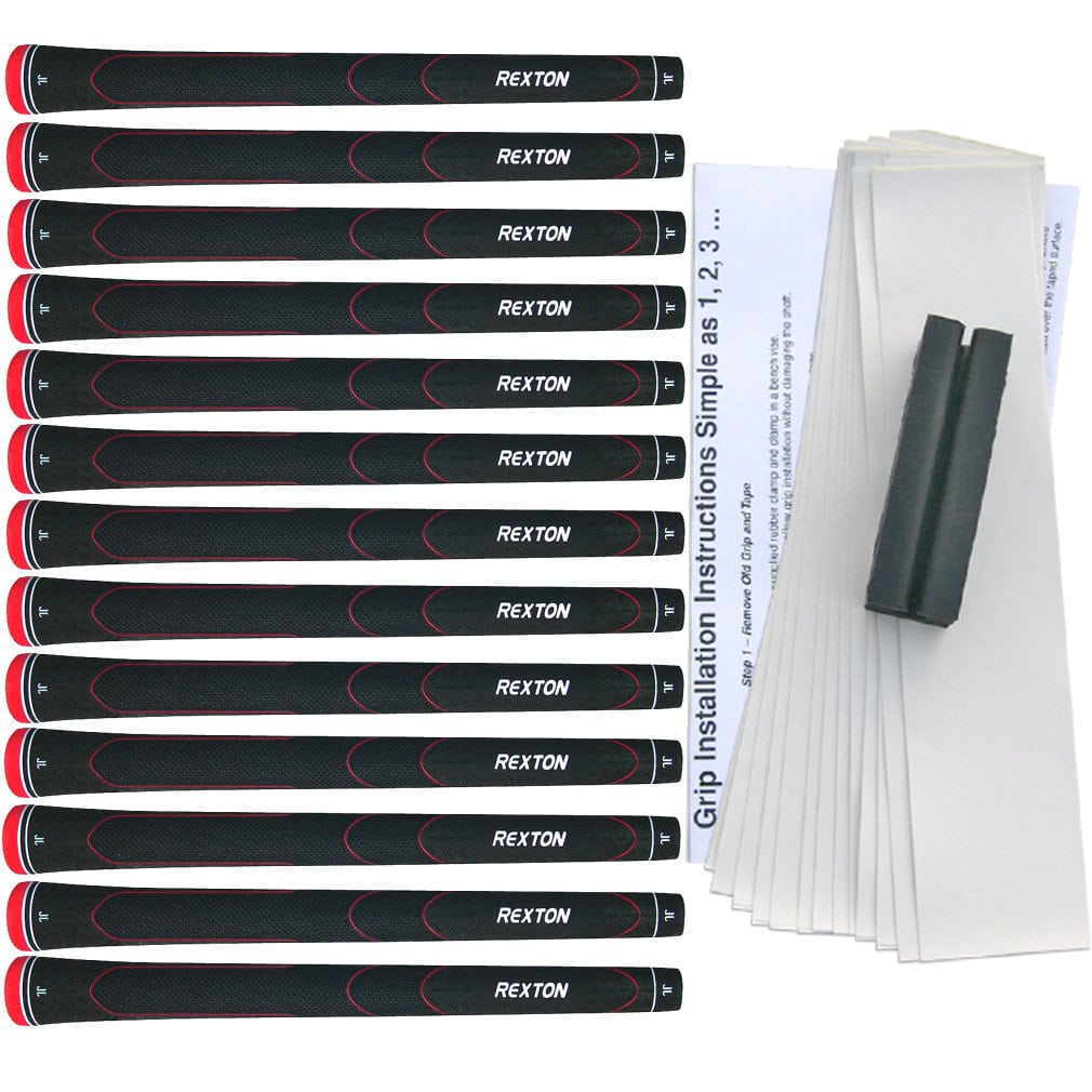 Rexton Black/Red Line Velvet Standard 13 pc Grip Kit