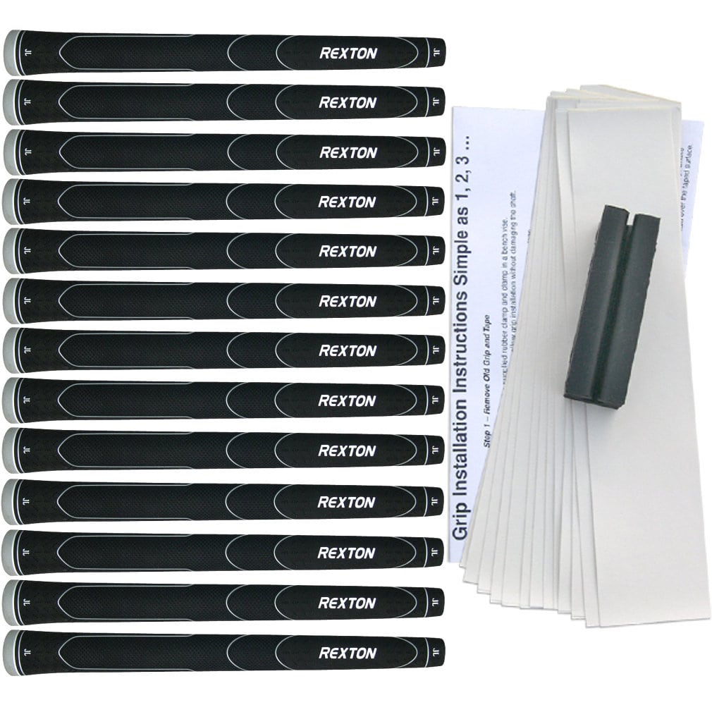 Rexton Black/Gray Line Velvet Oversize 13 pc Grip Kit