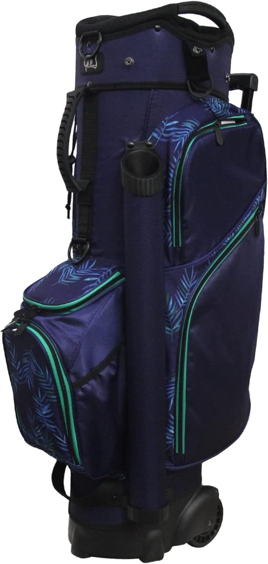 RJ Sports Carter 14 Way Divider Top Transport Golf Cart Bag with Wheels/Handle