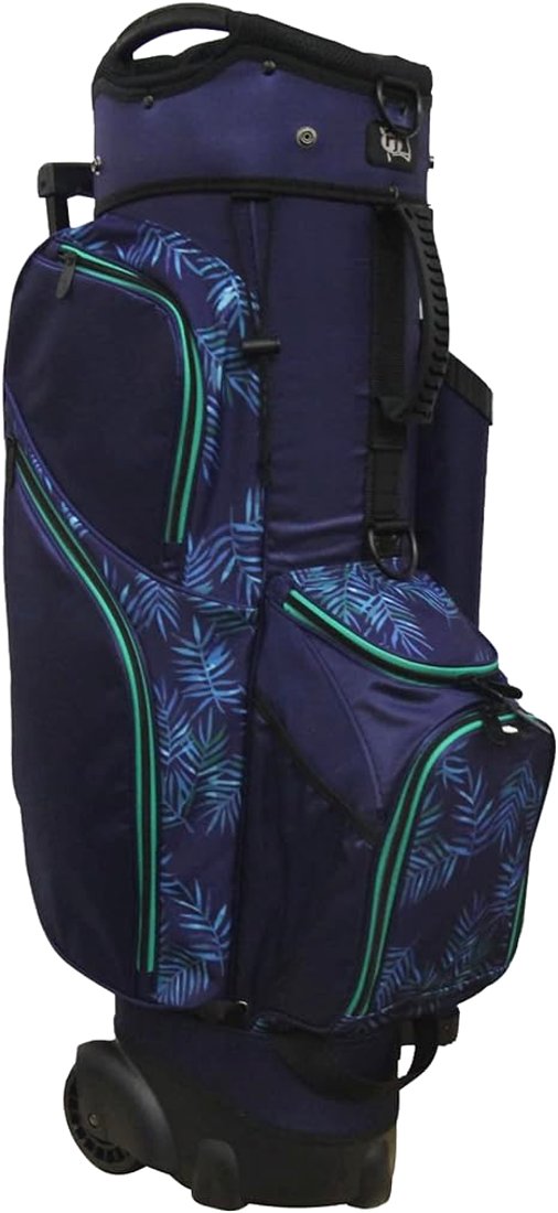 RJ Sports Carter 14 Way Divider Top Transport Golf Cart Bag with Wheels/Handle