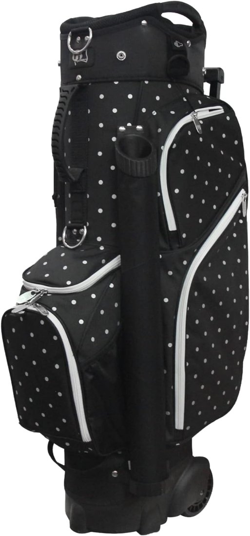 RJ Sports Carter 14 Way Divider Top Transport Golf Cart Bag with Wheels/Handle