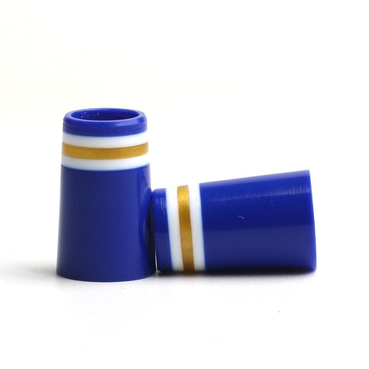 7/8" Three Ring Iron Ferrules Blue (10-Pack)