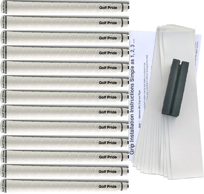 Golf Pride Tour Wrap 2G White 13-pc Grip Kit