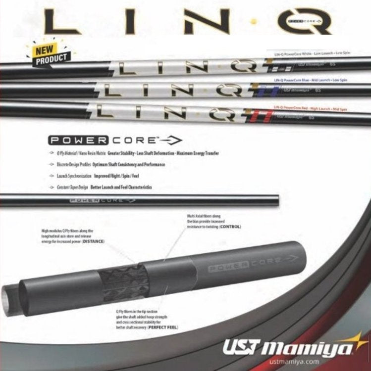 UST Lin-Q PowerCore White Graphite Wood Shafts