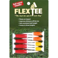 FlexTee Flexible Golf Tees Florescent Red/Orange/Yellow - Pack of 8