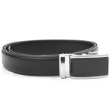 Tour Gear Custom Fit Ratchet Belt Black with Satin Black & Silver Buckle