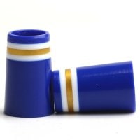 7/8" Three Ring Iron Ferrules Blue (10-Pack)