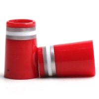 7/8" Three Ring Iron Ferrules Red (10-Pack)